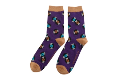 Mr Sparrow Vintage Vinyl Socks Purple (MR007PURPLE)