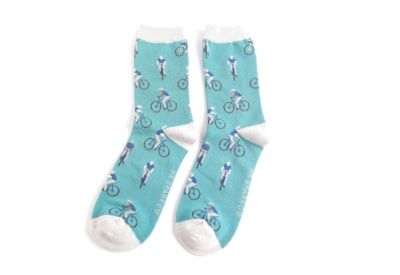 Mr Sparrow Cyclists Socks Duck Egg (MR074DUCKEGG)