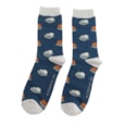 Mr Sparrow Cat Nap Socks Navy (MR086NAVY)