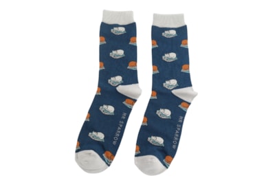 Mr Sparrow Cat Nap Socks Navy (MR086NAVY)