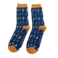 Mr Sparrow Music Socks Navy (MR093NAVY)