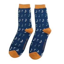 Mr Sparrow Music Socks Navy (MR093NAVY)