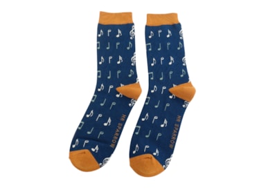 Mr Sparrow Music Socks Navy (MR093NAVY)