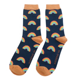 Mr Sparrow Rainbows Socks Navy (MR101NAVY)