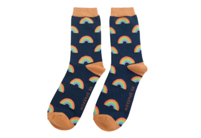 Mr Sparrow Rainbows Socks Navy (MR101NAVY)