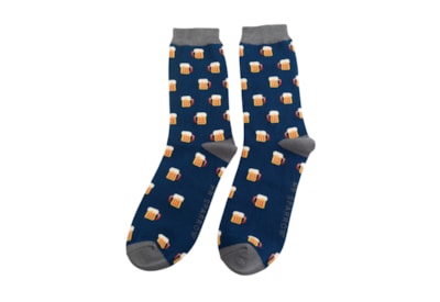 Mr Sparrow Beer Socks Navy (MR118NAVY)