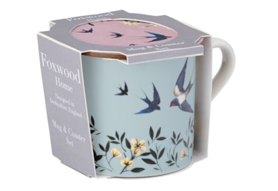 David Mason Design Foxwood Home Flying Home Mug & Coaster Set (DD07050)