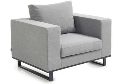 Nova Eden Fabric Armchair Light Grey