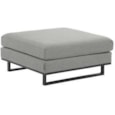 Nova Eden Fabric Footstool Light Grey