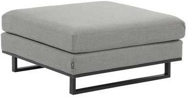 Nova Eden Fabric Footstool Light Grey