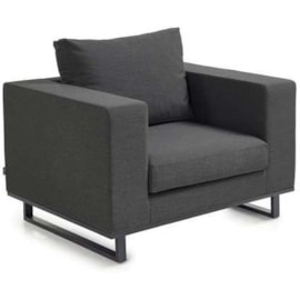 Nova Eden Outdoor Fabric Lounge Chair Dark Grey