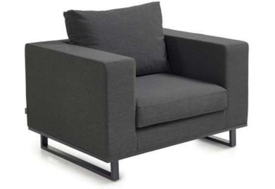 Nova Eden Outdoor Fabric Lounge Chair Dark Grey