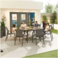 Nova Roma 8 Seat Round Dining Set Grey