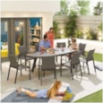 Nova Roma 8 Seat Oval Dining Set Grey