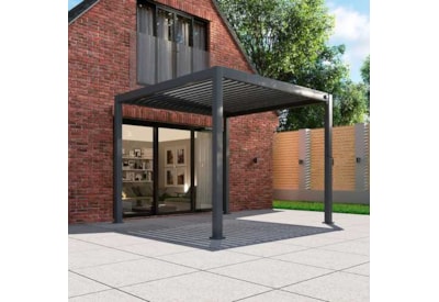 Nova Titan Aluminium Pergola 3.6m x 3.6m Square Grey