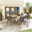 Nova Milano 8 Seat Round Dining Set Grey