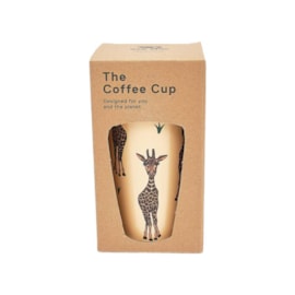 Eco Chic Beige Giraffes Thermal Coffee Cup (N26)