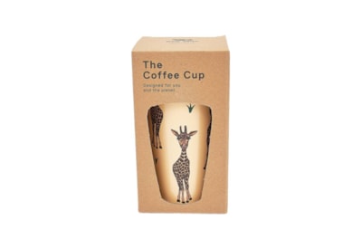 Eco Chic Beige Giraffes Thermal Coffee Cup (N26)