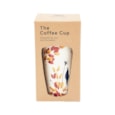 Eco Chic Beige Flowers Thermal Coffee Cup (N34)