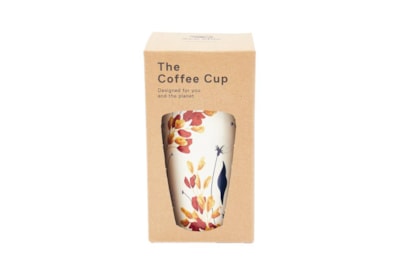 Eco Chic Beige Flowers Thermal Coffee Cup (N34)