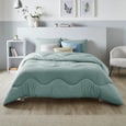 Night Lark Linen-effect Duvet Seagrass Double 10.5 (A1BDNLGREENGRS10D)