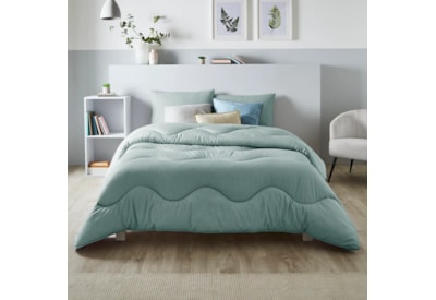 Night Lark Linen-effect Duvet Seagrass Single 10.5 (A1BDNLGREENGRS10S)