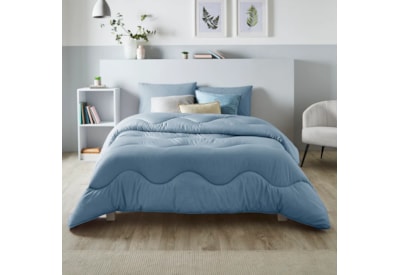 Night Lark Linen-effect Duvet Twilight Blue Double 10.5 (A1BDNLTURQAGRS10D)