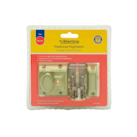 Sterling Locks Narrow Night Latch Champaign (NLS201)