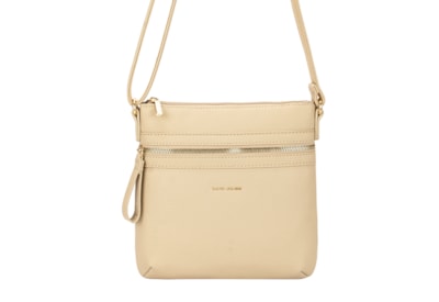 David Jones Zip Top X/body Bag Beige (NV7015-1_BEIGE)