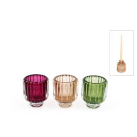 Sifcon Glass Candle Holder 9x8 (OR7688)