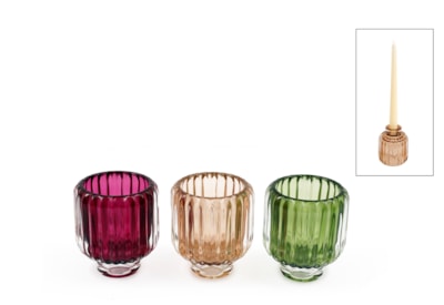 Sifcon Glass Candle Holder 9x8 (OR7688)