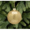 Festive Gold Crusted Glass Bauble 8cm (P030263)