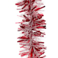 Festive Red Chunky/white Tinsel 200cmx10cm (P032513)