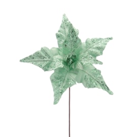 Festive Light Green Poinsettia Stem 33cm (P039238)