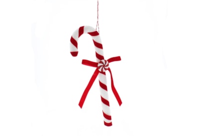 Festive Red & White Hanging Candy Cane 25cm (P044730)