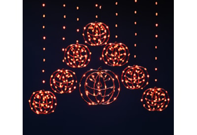 Festive Halloween Pumpkin Curtain Light 120cm (P048795)