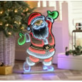 Festive Infinity Standing Santa w Wooden Base 60cm (P050368)