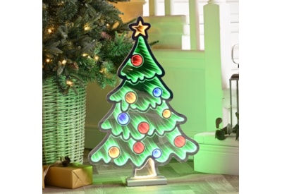 Festive Infinity Tree w Wooden Base 60cm (P050377)