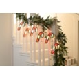 Festive Infinity Garland w 6 Candy Canes 175cm (P050389)