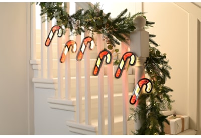 Festive Infinity Garland w 6 Candy Canes 175cm (P050389)