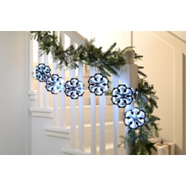 Festive Infinity Garland w 6 Snowflakes 175cm (P050390)