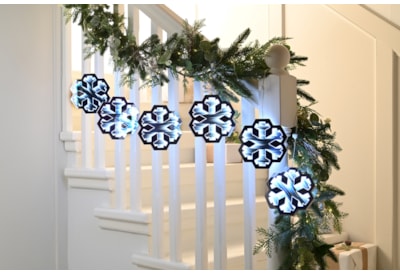 Festive Infinity Garland w 6 Snowflakes 175cm (P050390)