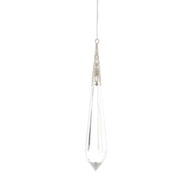 Festive Hanging Clear Acrylic Long Drop 12cm (P051185)