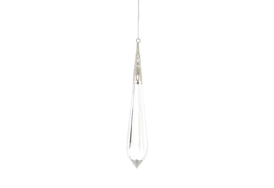 Festive Hanging Clear Acrylic Long Drop 12cm (P051185)