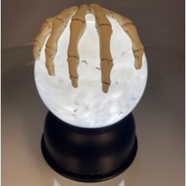 Festive B/o Lit Skeleton Hand Water Globe 15cm (P051655)
