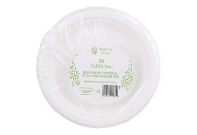 Swantex Green Bagasse Round Plate 7" 100s (P7100B)