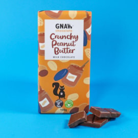 Gnaw Crunchy Peanut Butter Chocolate Bar 100g (GN018)