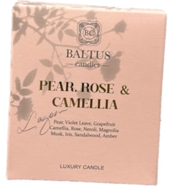 Baltus Luxe Premium Candle Pear Rose & Camellia 88mm (539983)