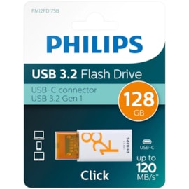 Philips 128gb Usb-c Click Flash Drive (FM12FD175B)