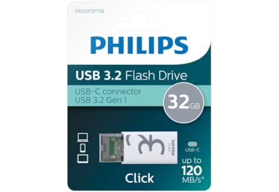 Philips 32gb Usb-c Click Flash Drive (FM32FD175B)